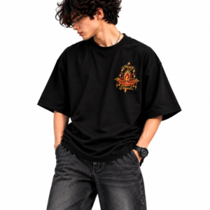 ALFENA Happy Diwali Oversized Embroidered T-Shirt