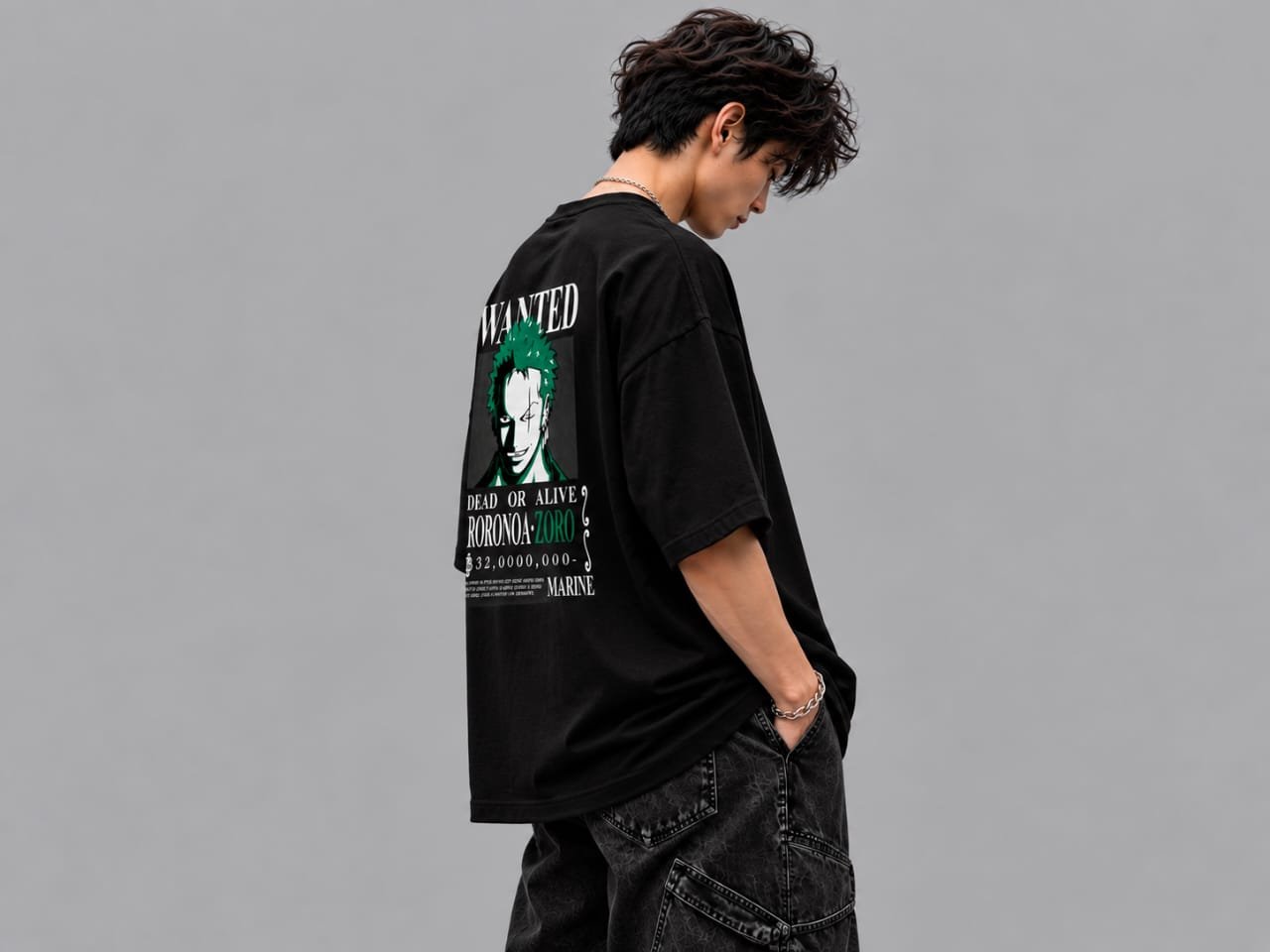 Zoro Wanted Oversized T-Shirt - Image 2